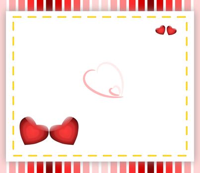 A simple valentine backdrop with ample space for writing a message.