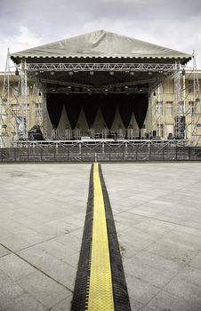 Concert stage, detail of a stage, concert, music, rock