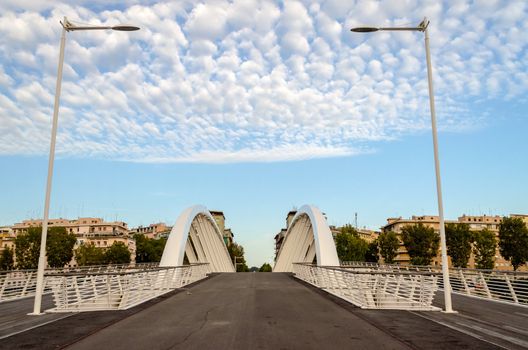 Ponte della Musica, a modern bridge in the heart of Rome, Italy