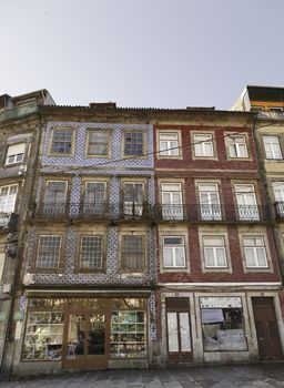 Detail of typical houses of the city of Lisbon, tourism