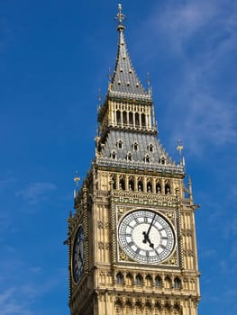 Big Ben tower clock in the London UK