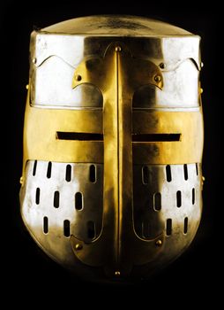 Iron helmet of the medieval knight