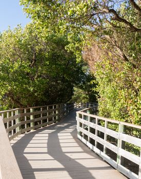 Boardwalk at Anne's Beach by roadside in Florida Keys by Route 1 Overseas Highway