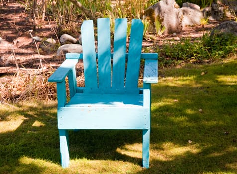 Blue lawn chair