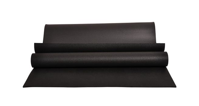 yoga mat on a white background