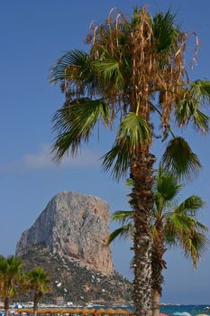 The famous rock penon de ifach in Calpe - Costa Blanca