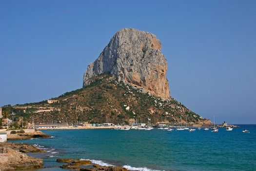 The famous rock penon de ifach in Calpe - Costa Blanca