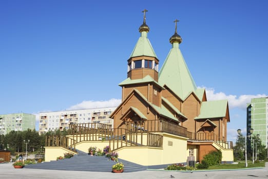 Holy Trinity Church. Russia. Murmansk region. City Of Polyarnye Zori