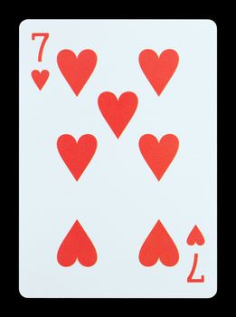 Playing cards - Seven of hearts