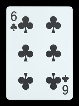 Playing cards - Six of clubs