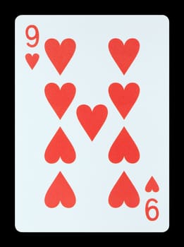 Playing cards - Nine of hearts