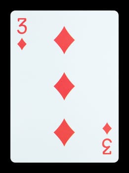 Playing cards - Three of diamonds