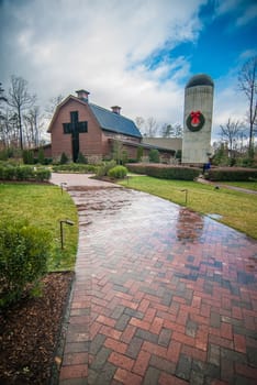 country walk by the village, billy graham library, north carolina
