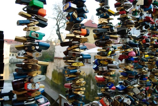 Locks of love, Prague