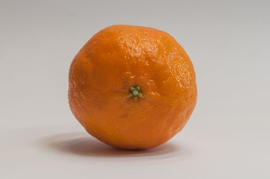 Clementines from low perspective isolated on white.