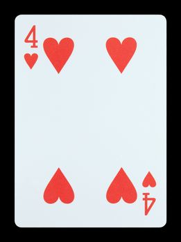 Playing cards - Four of hearts