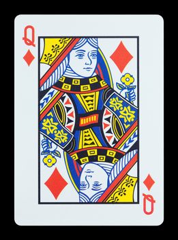 Playing cards - Queen of diamonds