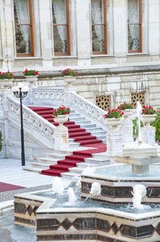 Entry of the Ciragan Palace, an old Ottoman royal palace by the Bosporus, Istanbul, Turkey