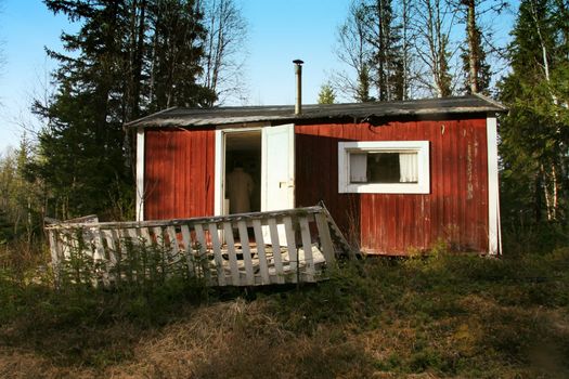 Old wooden house in the mountain 