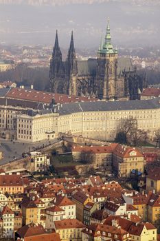 Beautiful landscape of Prague castle