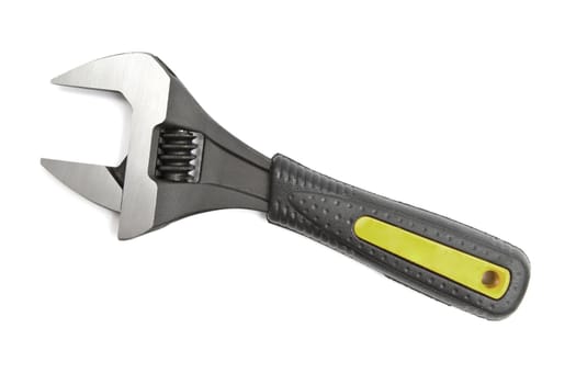 adjustable wrench isolated on white background 
