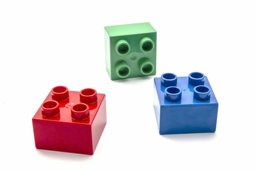 Building Blocks Isolated on White Background
