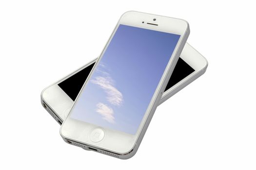 iphone 5 isolated on white background