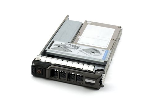 Two and half inch hard drive assembled in three and half inch hot swappable hard drive carrier using the form factor conversion kit. Also known as "hybrid hard drive".
