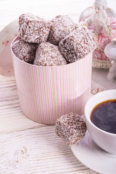 gingerbreads with chocolate  and coconut
