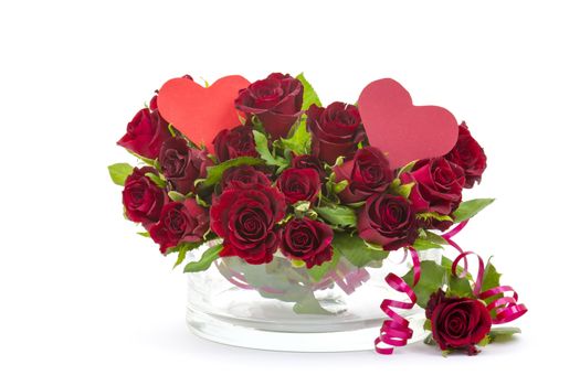 red roses and hearts