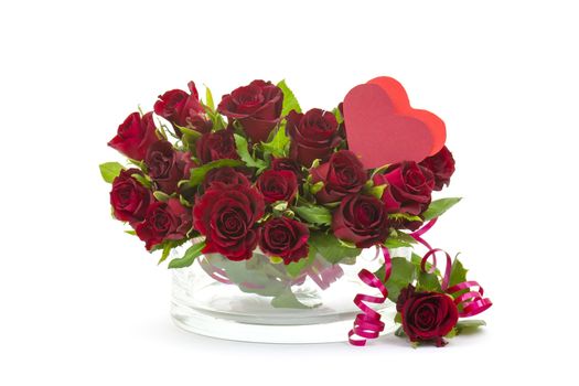 red roses and hearts