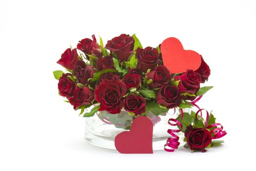 red roses and hearts