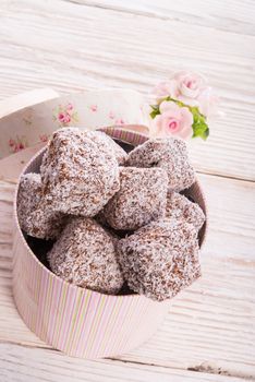 gingerbreads with chocolate  and coconut