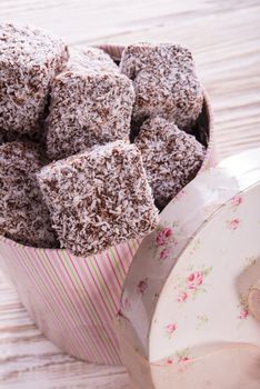 gingerbreads with chocolate  and coconut