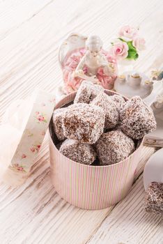 gingerbreads with chocolate  and coconut