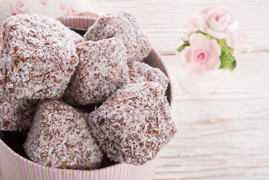 gingerbreads with chocolate  and coconut