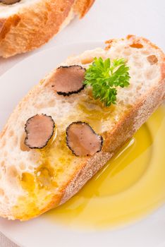 ciabatta with truffle and olive oil