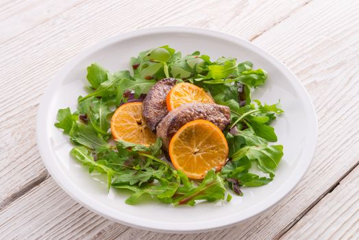 Liver with onion-orange sauce