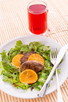 Liver with onion-orange sauce