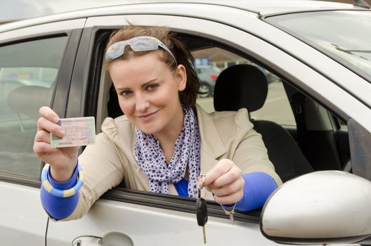 woman with driving licence