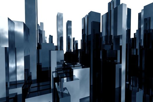 abstract  3d skyscrapers business office