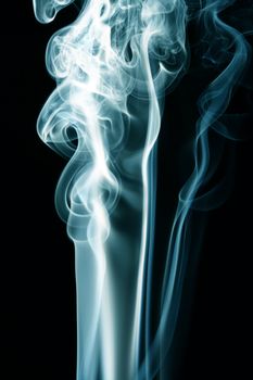 blue smoke abstract background close up