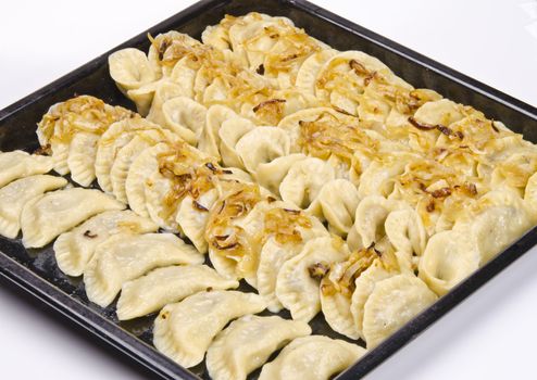 A plateful of traditional Christmas Eve Pierogi