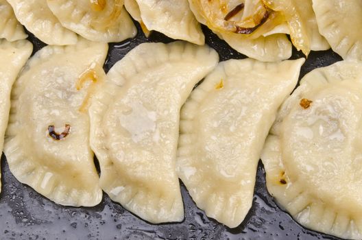 A plateful of traditional Christmas Eve Pierogi - Poland