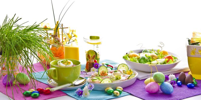 covered Easter table