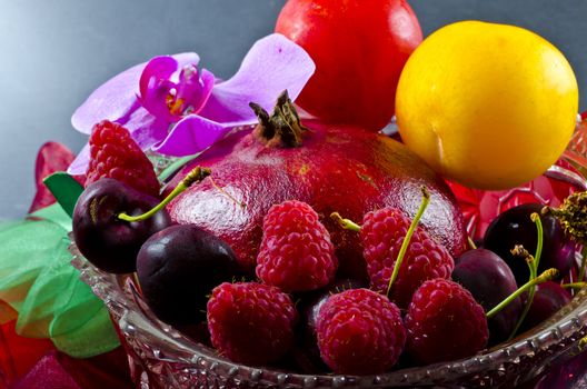 Crystal fruit bowls are sensuous and decorative