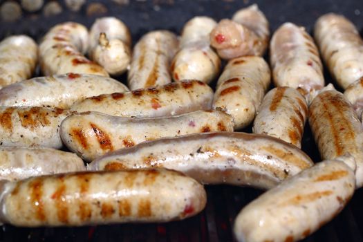 sausage meat from beef grilled