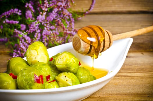 Brussels sprouts with honey