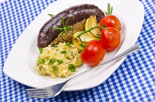 Krupniok traditional blood sausage in Polish cuisine