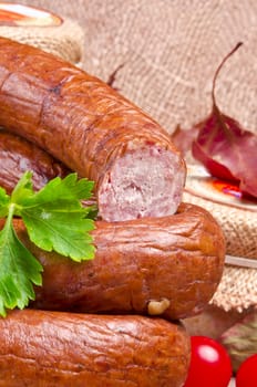 Home-baked Polish sausage (Swojska)